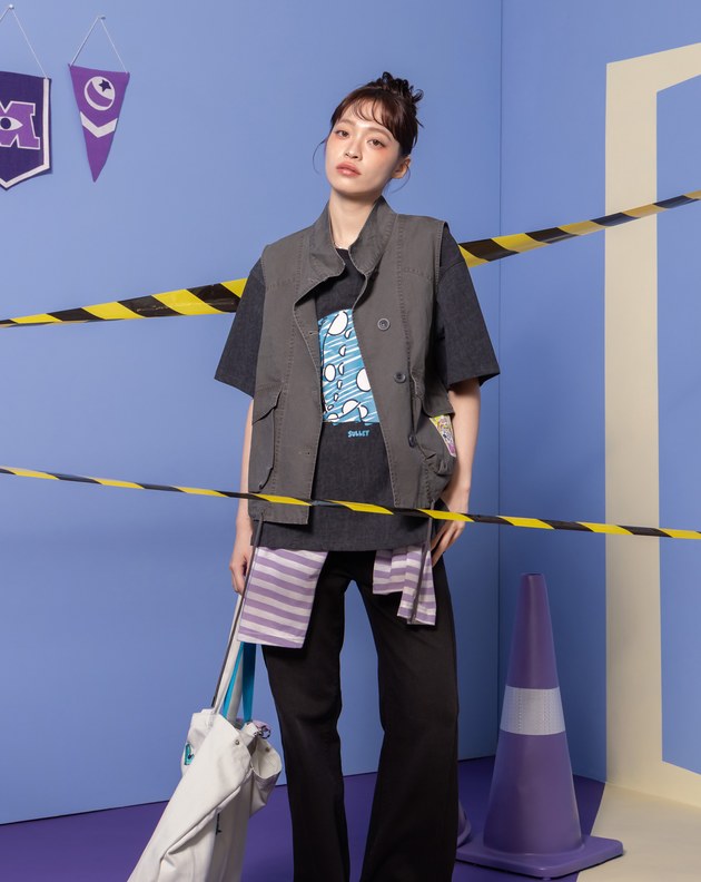 PIXAR系列 小逗布標立體口袋工裝背心(兩色)