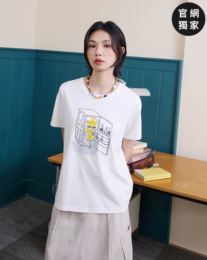 ➤雪人躲冰箱吹冷氣涼感T恤(三色)