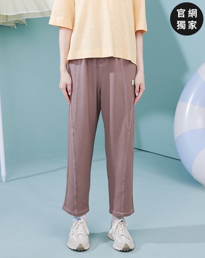 ➤造型車線仿牛仔彈力男友褲(兩色)