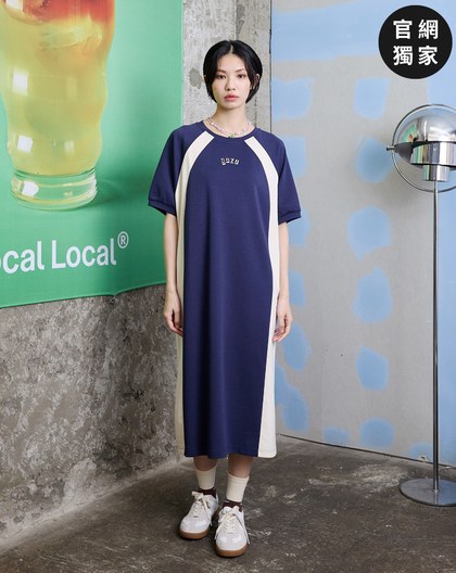➤gozo撞色拼接針織洋裝(兩色)