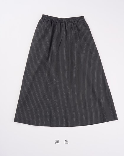 直條紋全腰鬆緊圓裙(兩色)