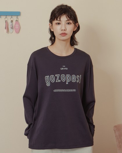 gozopest大飯店印花側開衩長袖T恤(兩色)