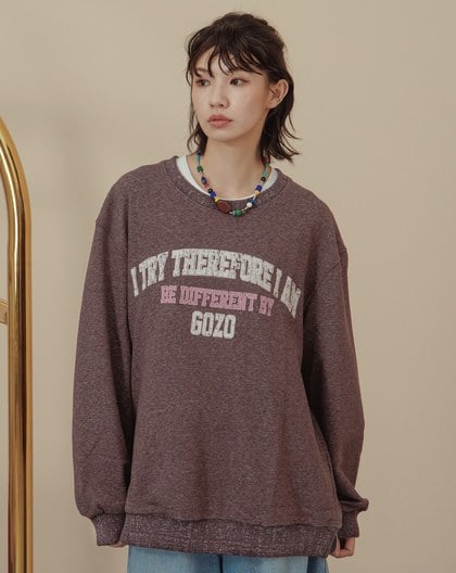 美式復古印花彩色潑墨大學T(兩色)