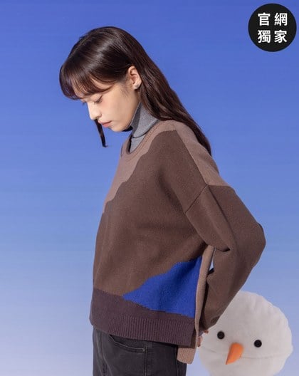 ➤抗起球色塊拼接毛衣(兩色)
