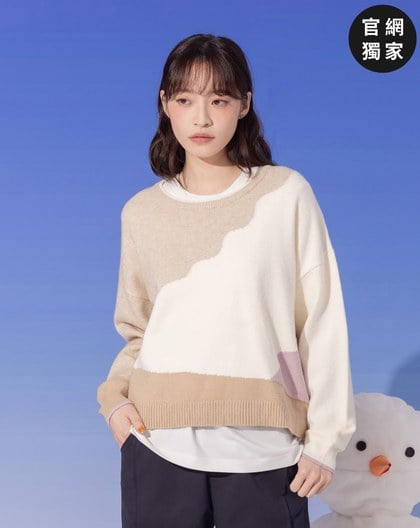 ➤抗起球色塊拼接毛衣(兩色)