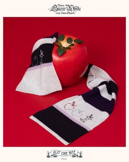 迪士尼系列 just one bite寬條紋跳色圍巾(兩色)