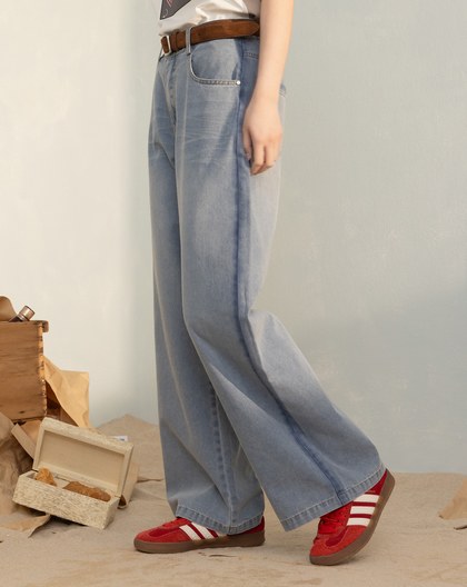 好比例暈影水洗牛仔褲