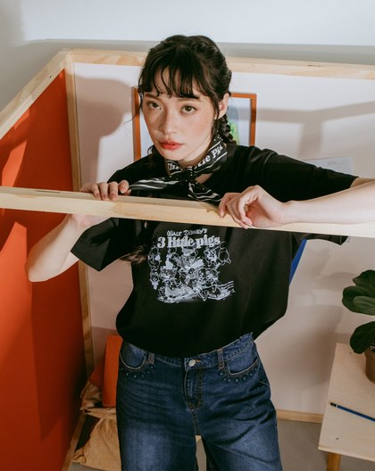 迪士尼系列 繪本風串珠繡花涼感T恤(兩色)