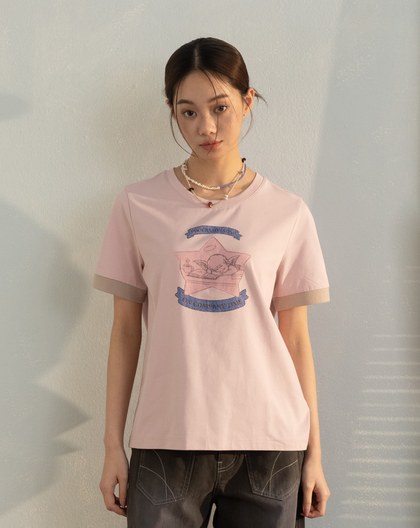 跟小天使一起摸魚天絲涼感T恤(兩色)