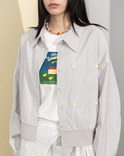 ➤機能輕盈透氣大口袋繭型襯衫(兩色)