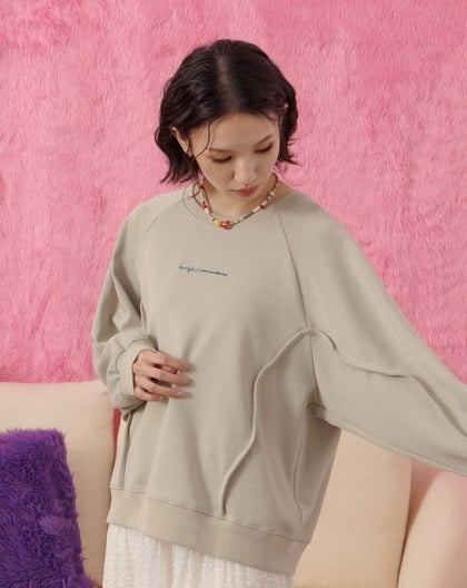 刺繡立體波紋造型大學T(兩色)