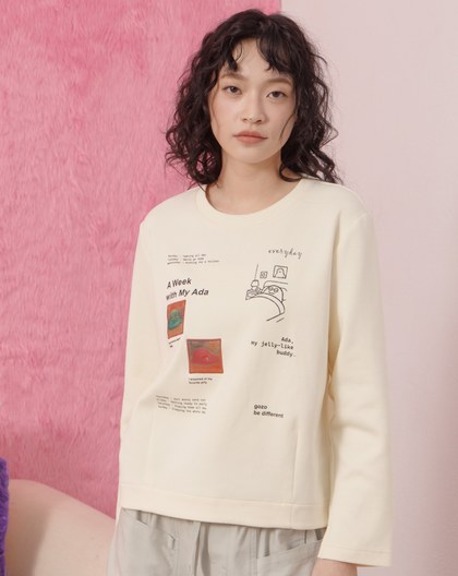 Ada的一週合肩長袖T恤(兩色)