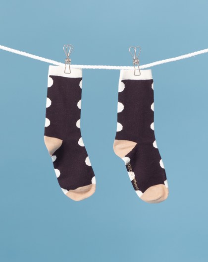 點點雙面拼色長襪(兩色)