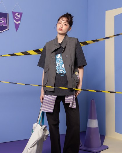 PIXAR系列 小逗布標立體口袋工裝背心(兩色)