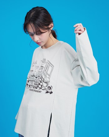 阿嬤的達人廚房開岔長袖T恤(兩色)