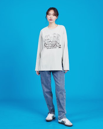 阿嬤的達人廚房開岔長袖T恤(兩色)