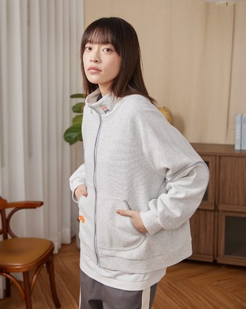 gozo三次方配色邊立領運動外套(兩色)