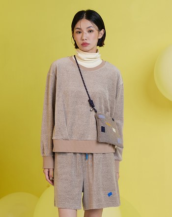 雪花棉絨短版大學T(兩色)