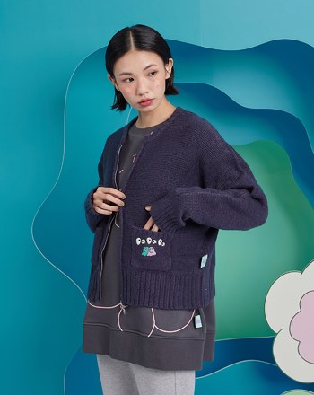 gozoxKINGJUN&Ada雙拉鍊毛衣外套(兩色)