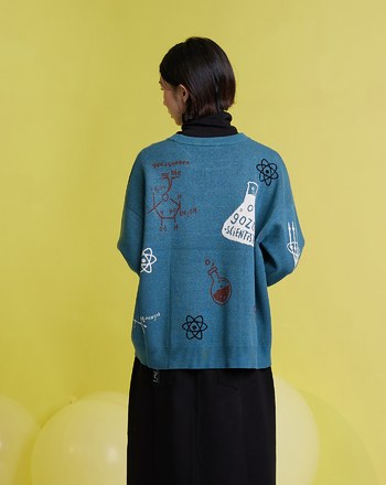 ➤G標科學家緹花圓領針織毛衣(兩色)