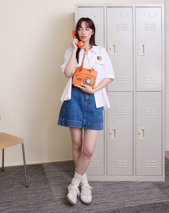 ➤gozox小虎❤️戀戀熱線粥短袖襯衫(兩色)