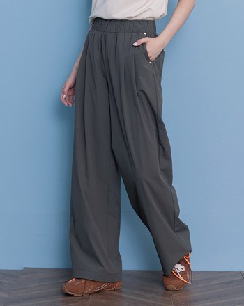 抗UV抗皺鬆緊涼感西裝褲(兩色)