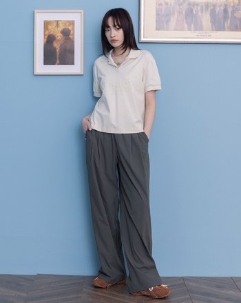 抗UV抗皺鬆緊涼感西裝褲(兩色)