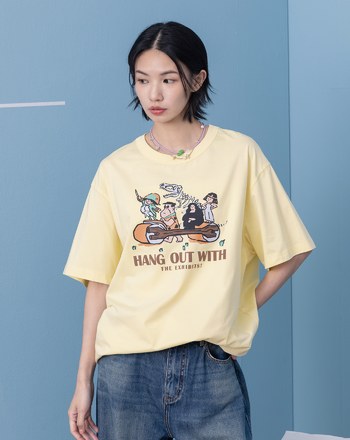 跟著展品兜風寬版涼感T恤(兩色)