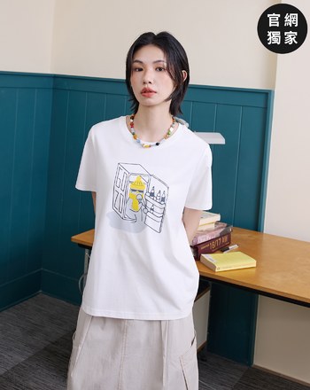 ➤雪人躲冰箱吹冷氣涼感T恤(三色)