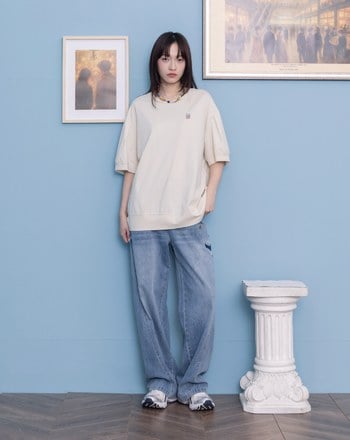 ➤gozo三次方繡花澎袖涼感T恤(三色)