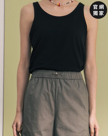 ➤涼感天絲彩色織標無袖背心(兩色)