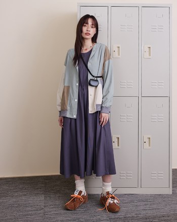 ➤色塊拼接廓型連帽外套(兩色)