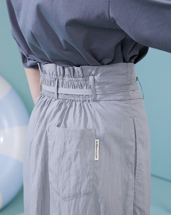 涼感天絲側釦裙片長裙(兩色)