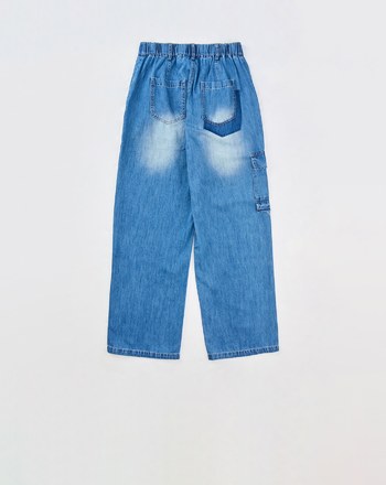 口袋工裝天絲牛仔褲(兩色)