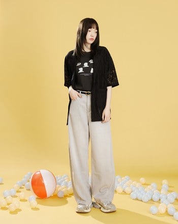 好比例天絲超柔彈水洗灰牛仔褲