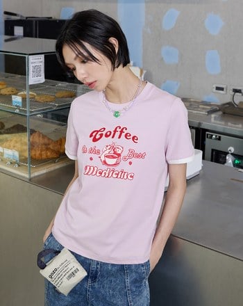 咖啡best medicine合肩涼感T恤(兩色)
