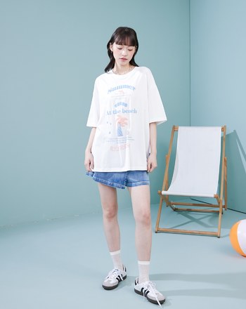 夏日椰子樹oversize涼感T恤(兩色)