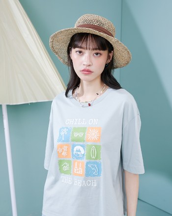 夏日連連看5分袖涼感T恤(兩色)