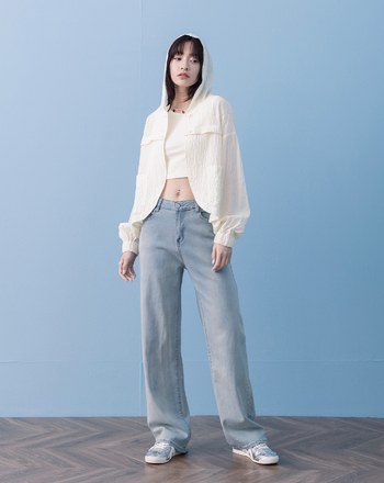 ➤織標顯瘦直腿彈性牛仔褲(兩色)