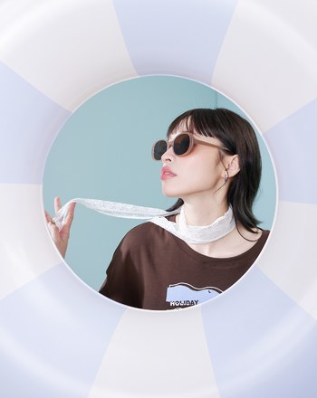 抗UV復古橢圓小臉墨鏡(三色)