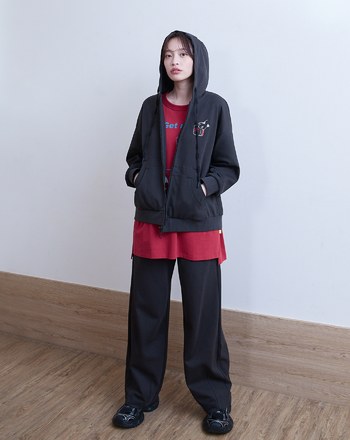 ➤自摸～麻將多口袋造型帽繩連帽外套(兩色)