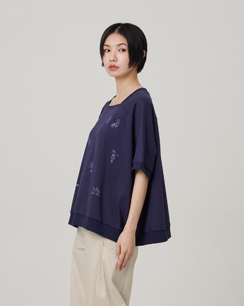 ➤旅行error印花寬鬆連袖T恤(兩色)