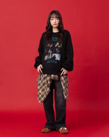 迪士尼系列 小矮人繡花復古格紋長袖襯衫(兩色)