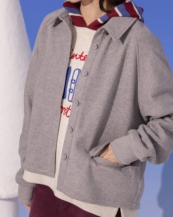 仿羊絨內刷毛襯衫外套(兩色)