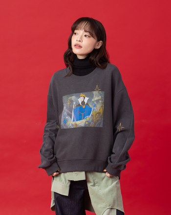 迪士尼系列 害羞鬼立體繡花條絨長袖襯衫(兩色)