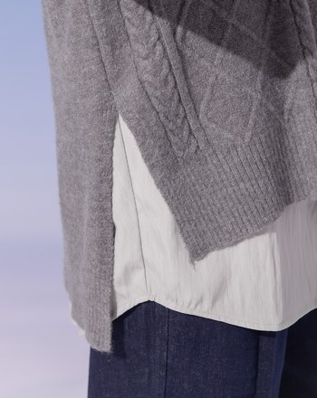 ➤多WAY針織兩件式背心襯衫(兩色)