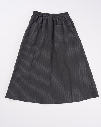 直條紋全腰鬆緊圓裙(兩色)