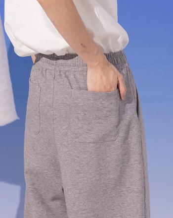 立體打褶造型鬆緊寬褲(三色)