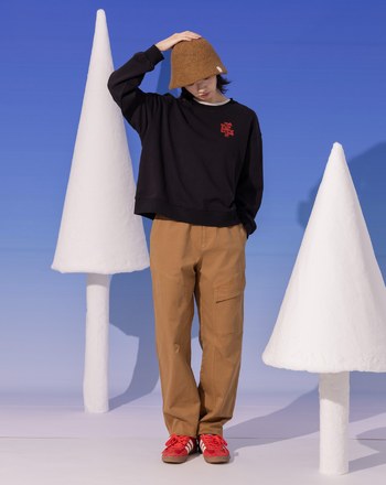 大口袋工裝風鬆緊長褲(兩色)