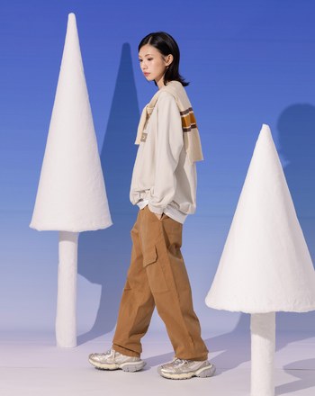 大口袋工裝風鬆緊長褲(兩色)